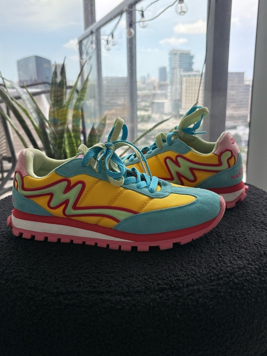 Marc Jacobs Shoes - Marc Jacobs Yellow, Teal & Pink Retro Runner Sneakers